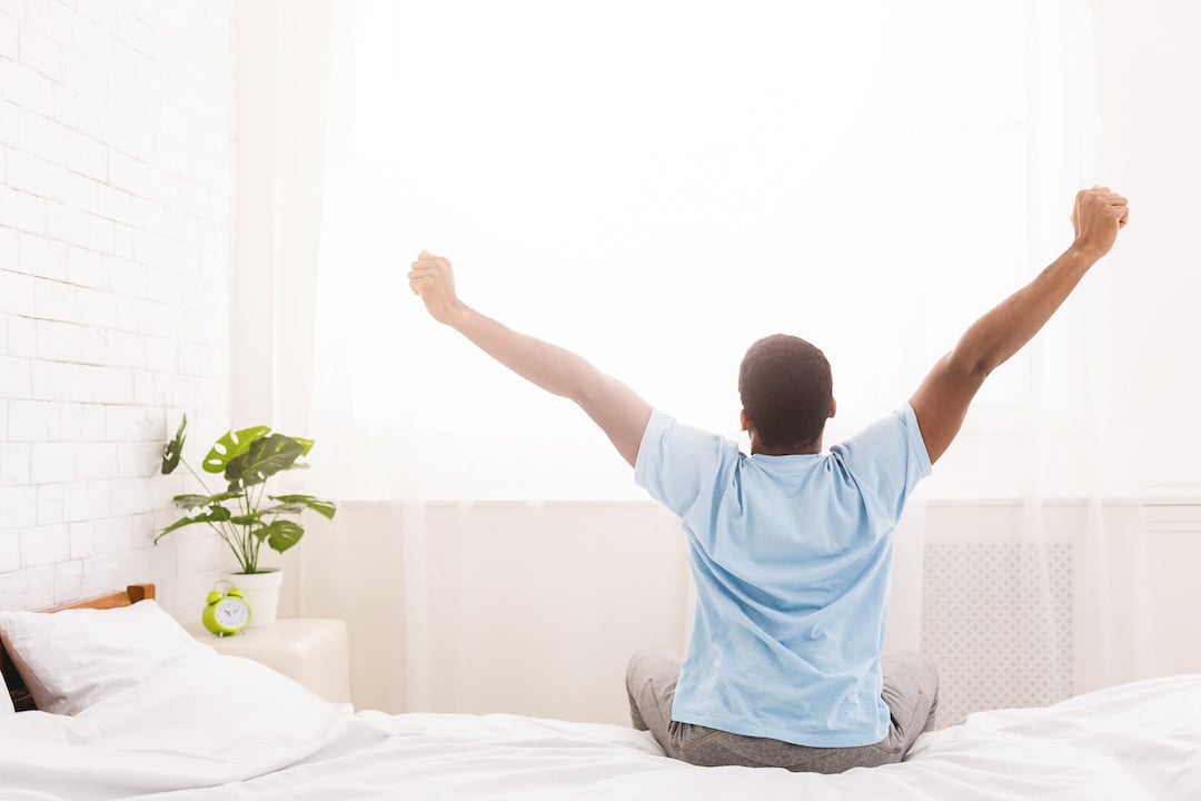 waking up